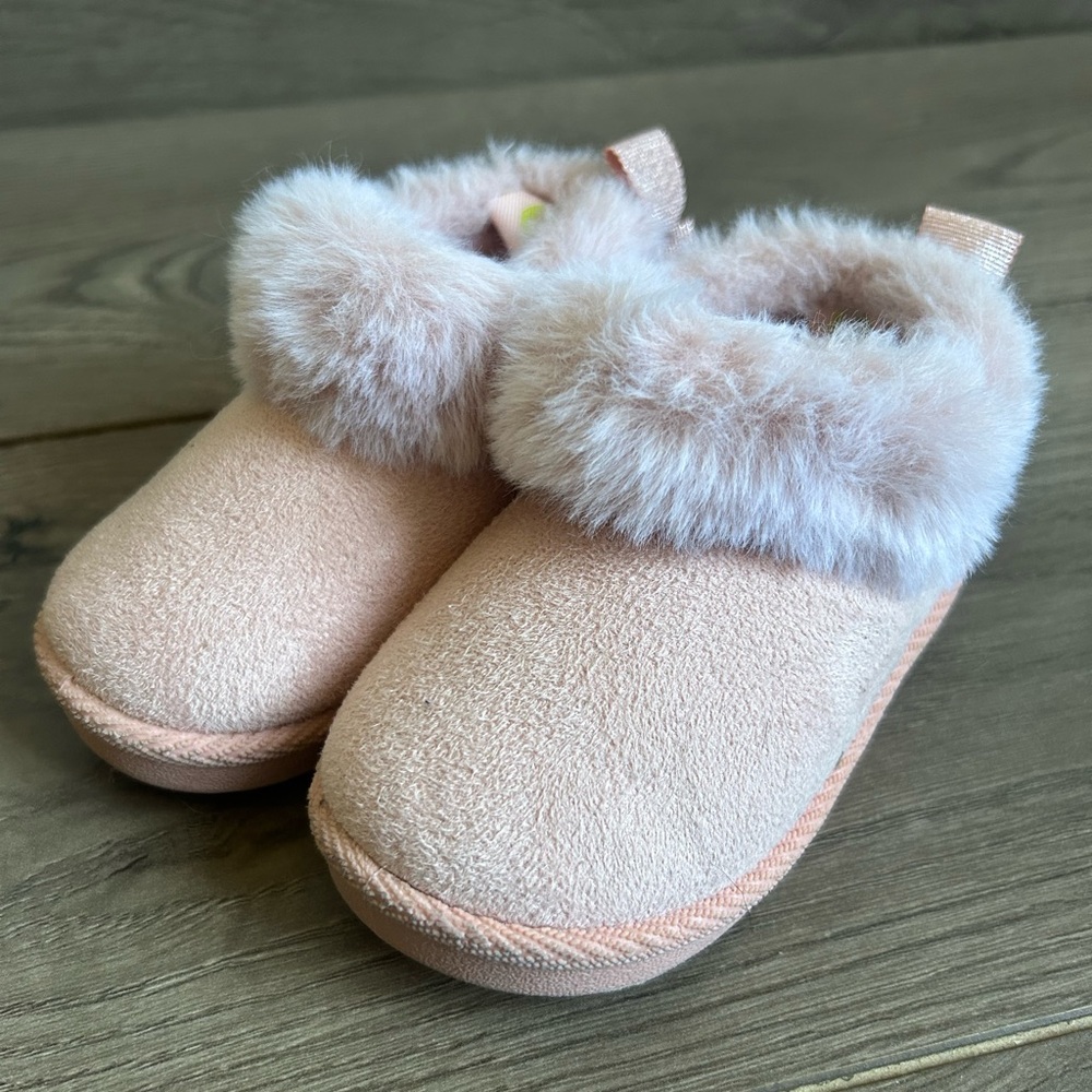 First Steps Pink Fuzzy Baby Boots Size 4